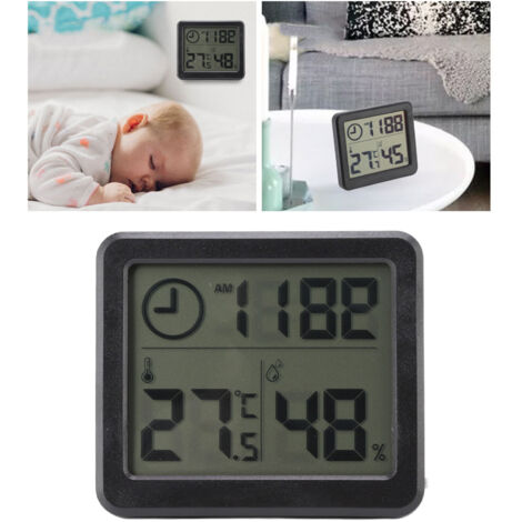 Thermohygromètre numérique haute précision avec écran 3,2 pouces et double côté pour détecter la température/humidité en temps réel (1/5)
