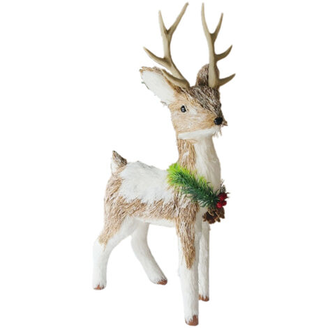 [Décoration de Table] Cute Christmas Reindeer Ornament, Exquisite Realistic Reindeer, Christmas Window Display, Tabletop Decoration Prop, [Style A], (204214cm), Ornement Réaliste, Renne Décoratif (1/3)