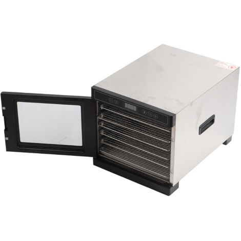 Déshydrateur alimentaire professionnel 6 niveaux réglables en température pour jerky, fruits, viandes et snacks pour animaux domestiques en acier inoxydable 304 (1/5)