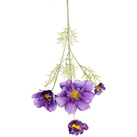 Fleur Cosmos Artificiale Long Stem Simulée Galsang Silk Lavande Bleu - Soie Résistant Fade 83cm 1 Pièce pour Décor Maison Mariage (1/5)