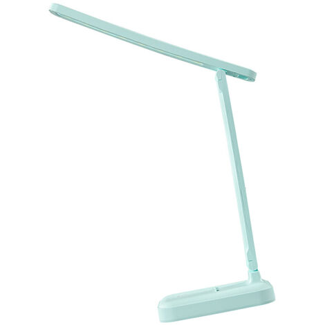Lampe de Bureau LED Rechargeable USB Folding Eye Protection Dimmable Touch Control pour Bureau Lit Salle Natural Blue 310g/11oz ABS+LED (1/5)