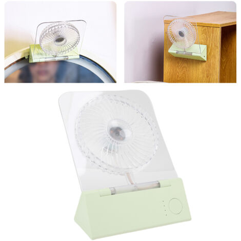 Ventilateur de Table Transparent Magnétique avec Lumière Respirante [C-ABS] + Montable Mur/Folding + 4 Vitesses Silencieuse Portable (1/5)