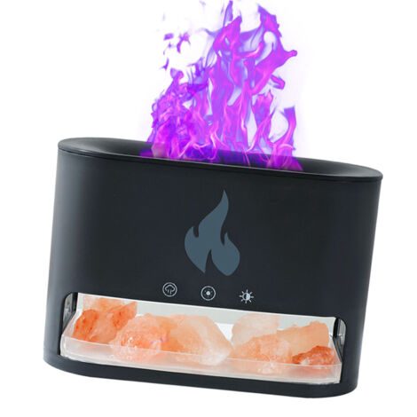 Diffuseur d'Humidificateur Ultrasonique 250ml avec Lampe de Sel et Lumière Multicolore, USB Type-C, Arrêt Automatique, Modèle Silent Cool Mist (1/5)