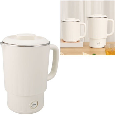 Bouilloire électrique de voyage 600W avec bouilleur de chauffage à cuve de 600ml en acier inoxydable 304 avec fonction de maintien au chaud automatique pour café