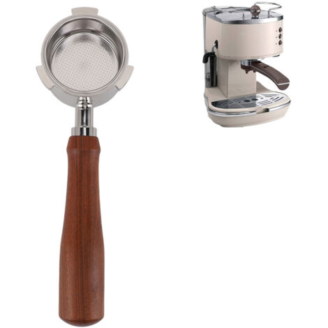 Portafiltre 51mm Sans Fond pour Machines Café Delonghi - Filtre En Acier Inoxydable 304 avec 3 Pattes - Design Ergonomique et Démontable (1/5)