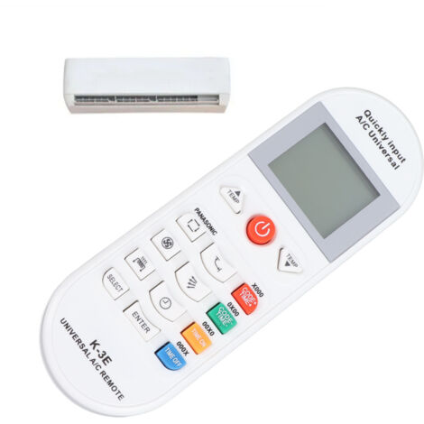 Télécommande universelle pour climatisation - Plastique durable, Compacte et Multifonction - Modèle portable AAA, 14x5x3cm/70g (1/5)