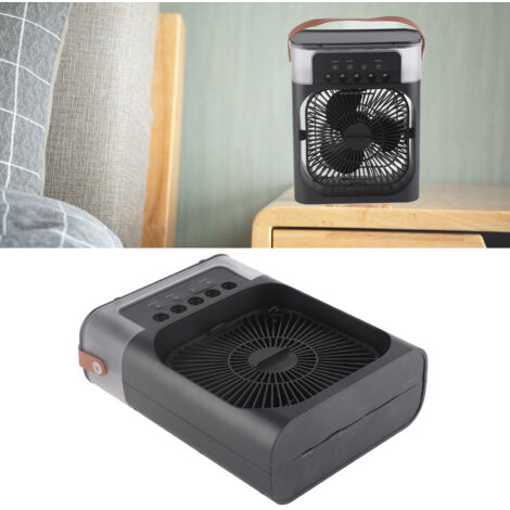 Ventilateur Humidificateur Évaporatif Personnel avec Réservoir 600ml USB 3 Vitesses 7 Lumières pour Bureau et Dormitor Noir (1/5)
