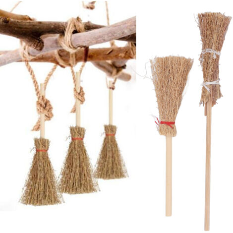 Balais Mini Sorcière Bambou - 20PCS (14CM/10CM) pour Halloween Cosplay Party School (1/5)