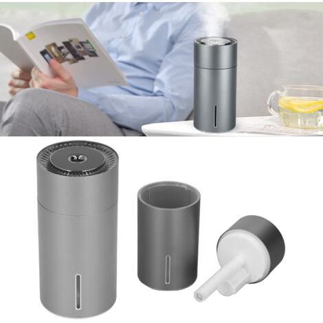 USB humidifier - Fragrance diffuser 3 adjustable speeds Car Aromatherapy Mini portable Grey 260ML ABS Zinc alloy (1/5)