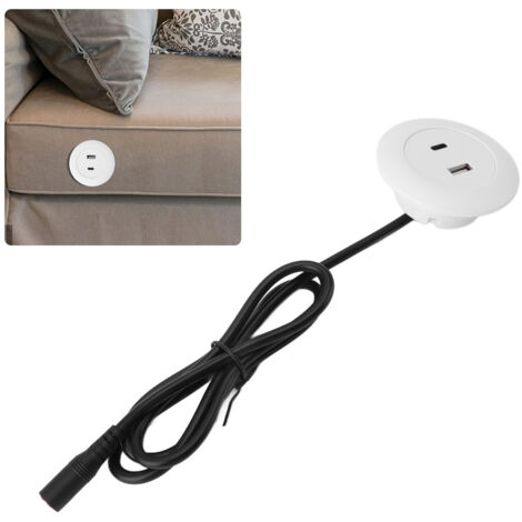 Embordé Hub USB Multifonction - Hub de Recharge avec Ports USB A et C pour Sofa/Table/Bureau (1/5)