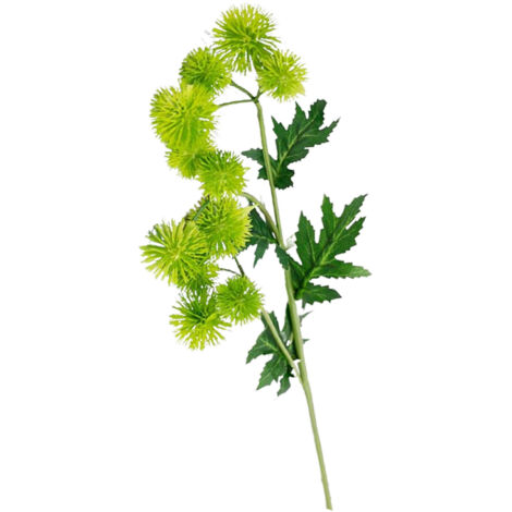 Fleur artificielle [Dandelion] avec 11 fleurs sur 3 branches pour décoration d'intérieur  Bouquet de 62cm en plastique souple et feuilles en soie (1/5)