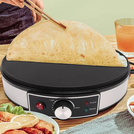 Gaufrier électrique 30cm LED contrôle température réglable antiadhésif avec batteur spatula câble US 110V (1/5)