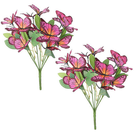 Bouquet artificiel pour mariage - Butterflies Bouquet - Style D - 2 bouquets en stock, décoration créative avec fleurs et papillons (1/2)