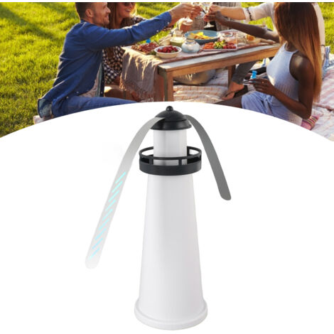 Ventilateur Répulsif Anti-Mouche pour Table [ABS] [239g/8.4oz] [2 Batteries AA] [Safe-Stop] pour Restaurant BBQ Événements Fixe Indoors/Outdoors (1/5)