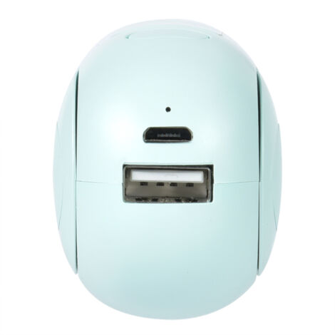 Ventilateur Portable 3-en-1 Mini Ventilateur USB 18650 1200mAh Durable ABS+PP LED Ecran avec Cordon et Manuel pour Voyage Bureau Maison Vert (1/5)