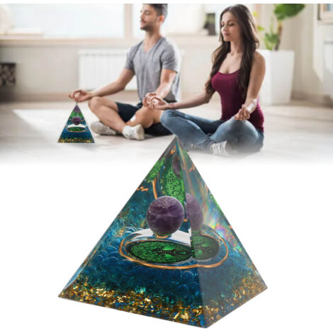 Pyramide Cristal Époxy 6CM - Pyramide Énergétique Purification Méditation Déco Maison 168g (1/5)