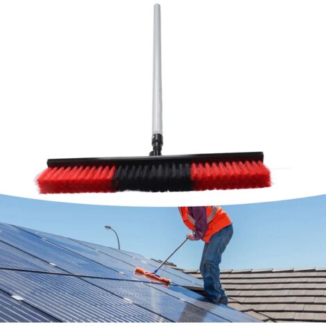 [Kit de nettoyage] Kit avec perche télescopique Titanium de 4m et brush de 50cm pour fenêtres et panneaux solaires, 17 accessoires inclus (1/5)