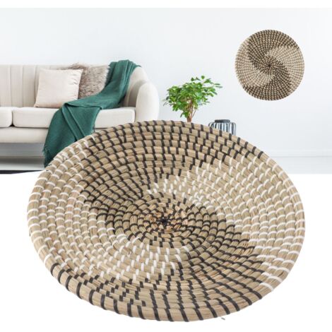 [Panier mural tissé] [ManoMano] [Type 2] [Tresse de jonc, multifonction] (1/5)