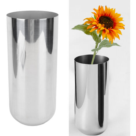Vase en Métal pour Fleurs Anniversary Wedding 304 Stainless Steel Silver Décor Maison Bureau Office (1/5)