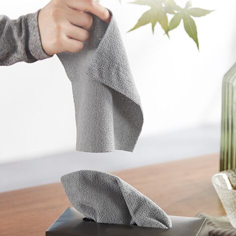 Linge Microfibre Hygienique Jetable 20PCS - 20x20cm Gris - Absorption Ultra Pour Cuisine & Électronique (1/5)