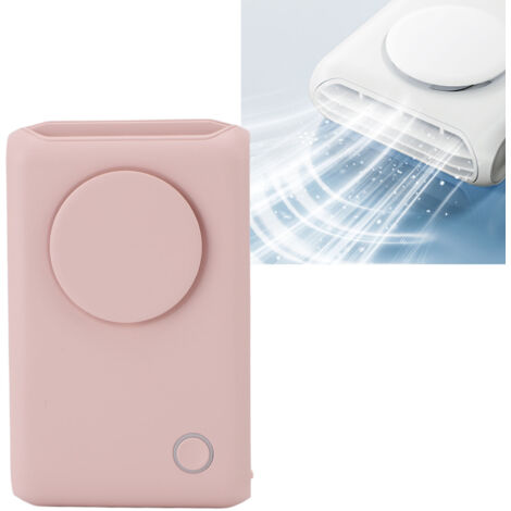 Ventilateur Personnel Portable [6 Modes d'Utilisation] Mini Fan 3 Vitesses Rechargeable Type-C Clipable Noir Rose (1/5)