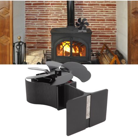 Ventilateur de Cheminée Autodémarrage Noir à 6 Bras en Aluminium - Diamètre 152mm - Sans Batterie (1/5)