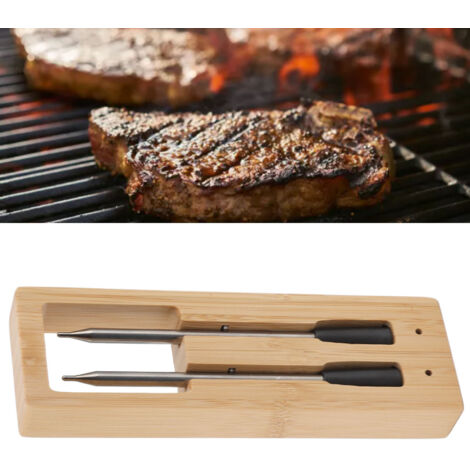 Thermomètre de Cuisson Intelligent Bluetooth avec 2 Probes Résistants IP67, ThermoBeef Master Pro sans Fil pour Four Grill BBQ (1/5)