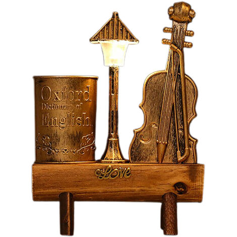 [Berceuse de bureau] Berceuse Violon doré LED, modèle Violon lumineux, 15x7x20cm (1/5)