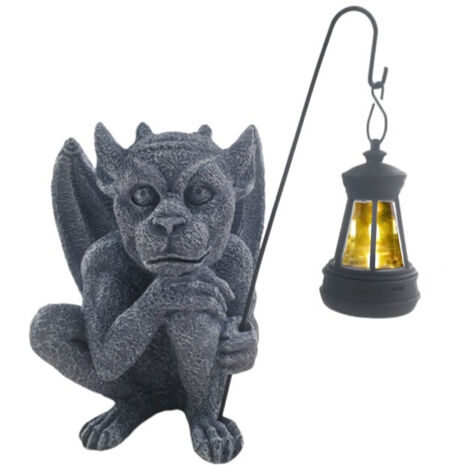 Statue Solar Gargoyle pour Décor Extérieur Cour Jardins Bureau (1/5)