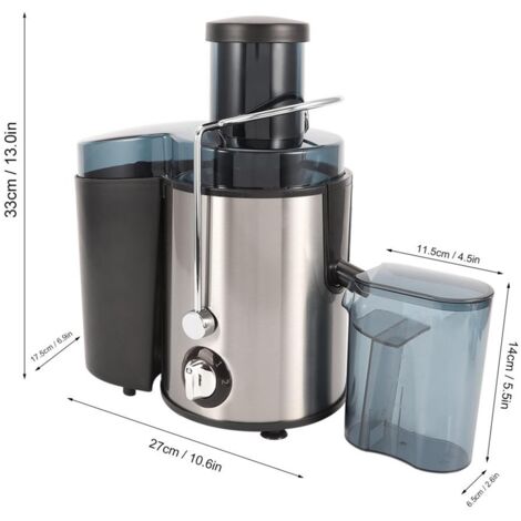 Extracteur de Jus Centrifuge 500ML Machine à Fruits et Légumes Entiers en Acier Inoxydable 304 avec Double Vitesse et Tube Large (1/5)