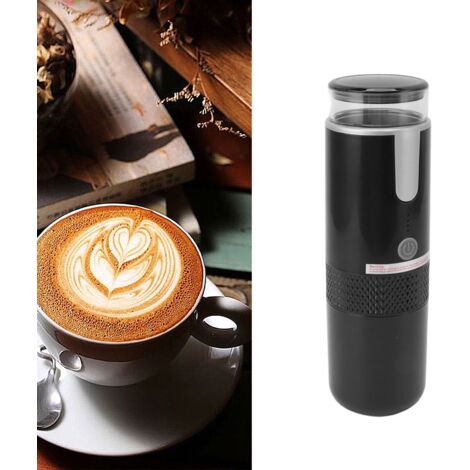 Machine à café portable rechargeable pour capsules K-Cup et café moulu - Petit modèle manuel 245x75mm avec matériaux PP/PC, 484g idéal pour camping et voyages (1/5)