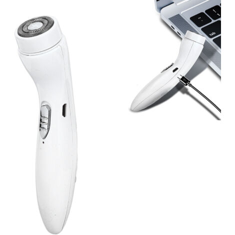 [Rasoir Électrique Portable] Rasoir Silencieux Haute Vitesse Mini pour Voiture et Maison Rotative à Double Anneau Mesh Rasoir Électrique Blanc (1/5)