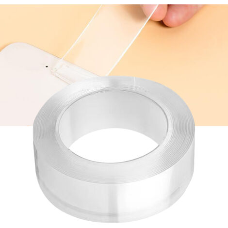 Ruban Adhésif Double Face Adhesive Washable Antidérapant Fixation Forte Transparent modèle Super Forte pour fixation murale (1/5)