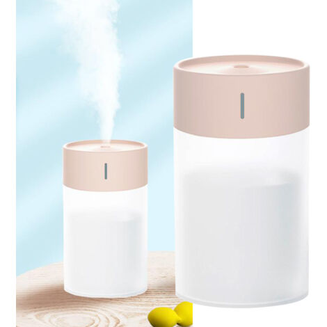 Humidificateur USB Diffuseur Aromatique avec lumière ambiante Capacité 260ml Plastique 72x72x120mm pour Bureau Maison Voiture (1/5)