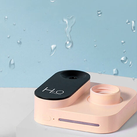 Humidificateur Mini Silicone USB Portable 1200mAh Grand Spray Cordless Chambre Bureau Rose LA-0616 ABS 100x100x35mm (1/5)