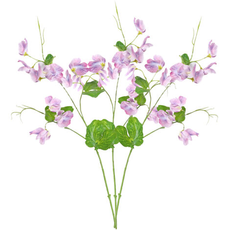 Fleurs Artificielles 3 Fleurs avec Feuilles Violet Lys Plante Décorative Maison Scandinave Décoration Mariage Arrangement Florale (1/5)