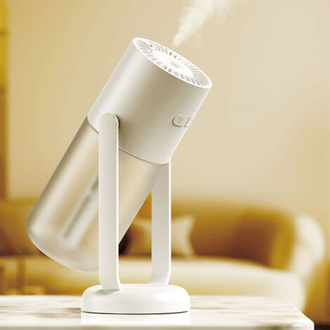 Humidificateur Mini avec Lumière USB Portable 260ml Blanc ABS+pp pour Bureau Voiture Domeste Voyage (1/5)