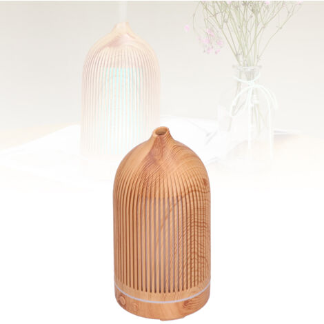 Humidificateur Desktop USB avec Aroma Diffuser et Night Light 200ml Hollow Modèle Léger Grain Bois Humidification Silencieuse ≤35dB et Eclairage LED 7 Couleurs (1/5)
