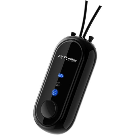 Purificateur d'Air Personnel Rechargeable Purge Negative Portable avec Fonction Bague Ionique Négative Noir (1/5)