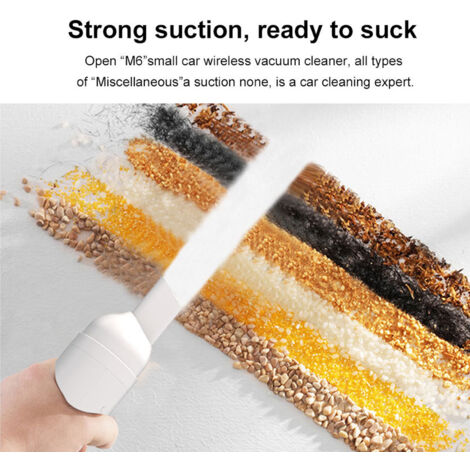Aspirateur de Voiture - ManoMano - USB - Silence - Mini et Léger - ABS - Blanc (1/5)