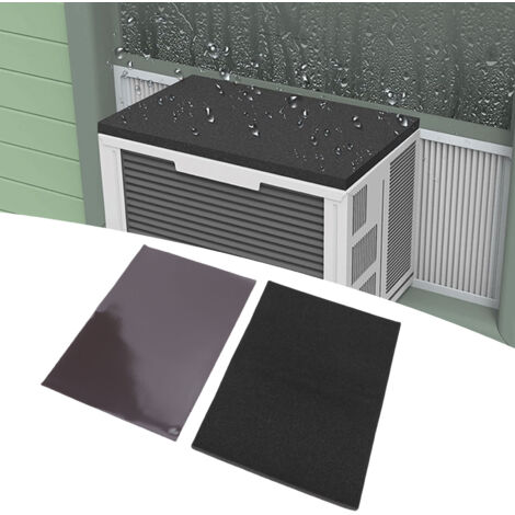 Absorbant de Drip Anti-Bruit pour Climatiseurs Fenêtre avec Coussin Magnétique - Paquet de 2 en Noir (61x43.2cm)