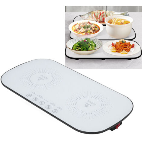 Plaque chauffante électrique rectangulaire pour restaurants et repas, ABS, thermostat intelligent 100°C, plaque à garde au chaud compacte 220V EU
