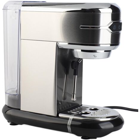 Machine à café compacte avec système de mousseur de lait et contrôle tactile 19 bar, automatique, réservoir amovible 1100 ml, plateau chauffant pour tasses (1/5)