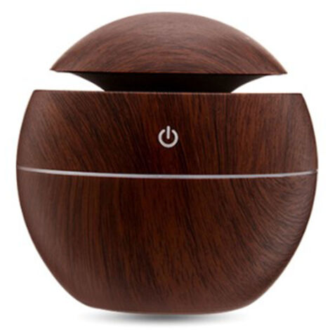 Humidificateur Ustrasound Mini USB 130ML Grain Bois Naturel Pour Bureau Salon Chambre (1/5)