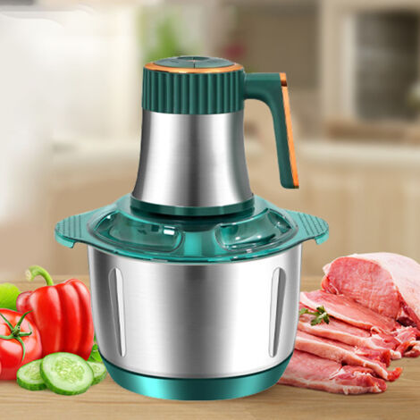 Hachoir électrique 5L 500W Capacité Large 5 Lames Multifunctionnel Professionnel avec bol en inox Chopper Aliments Fruits Nuts (1/5)