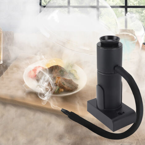 [Fumeur Culinaire] Smokon - Smoker Pro - Infusion Artisanale en Bois Portable pour Cuisine BBQ Camping Cocktails Steak Salmon ABS Alliage d'Aluminium Kit Complet Noir (1/5)