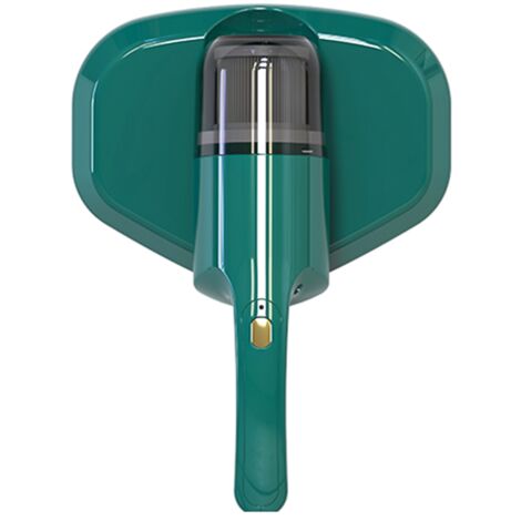 Aspirateur Matériel Élimination Acarides Rechargeable Portable UV Lit 350W 2 Niveaux Aspiration ABS Blanc/Vert 680g (1/5)