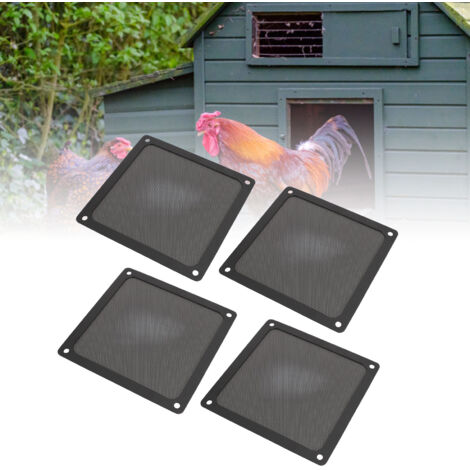 Filtre Anti-Poussière Magnétique PVC pour Ventilateur PC Grille 140mm 4 pièces Noir Installation Flexible (1/5)