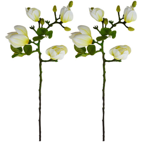 Fleur artificielle Art de la fleur 1XAR110 Flower bouquet de magnolia vert clair 68 cm 2 pièces pour mariage, décoration maison et photographie (1/5)
