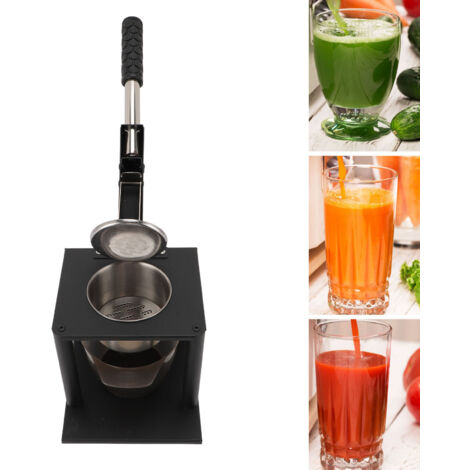 Presse Citron Manuel Extracteur de Jus en Acier Inox - Compact pour Citrons et Oranges (18cm, Bleu, 1x) (1/5)